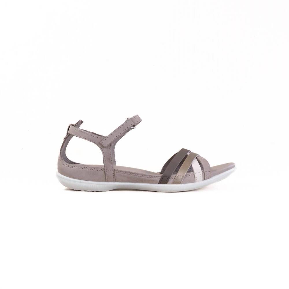 NEW ECCO women's flash x-strap sandal in moon rock/dark clay/pure cashmere/ice w
